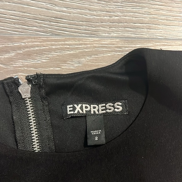 Express Black Formal Gown with Cutouts and Slit - Picture 5 of 6